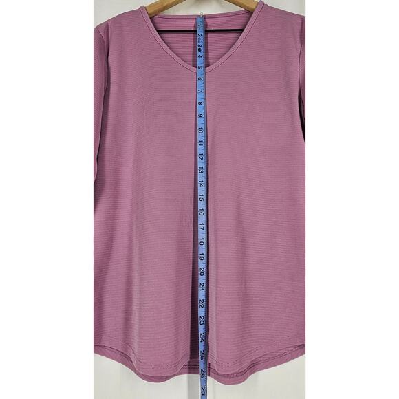 SEGMENTS ESSENTIALS WOMEN'S PINK WOVEN V-NECK CASUAL BLOUSE TOP SIZE MEDIUM - Picture 5 of 7